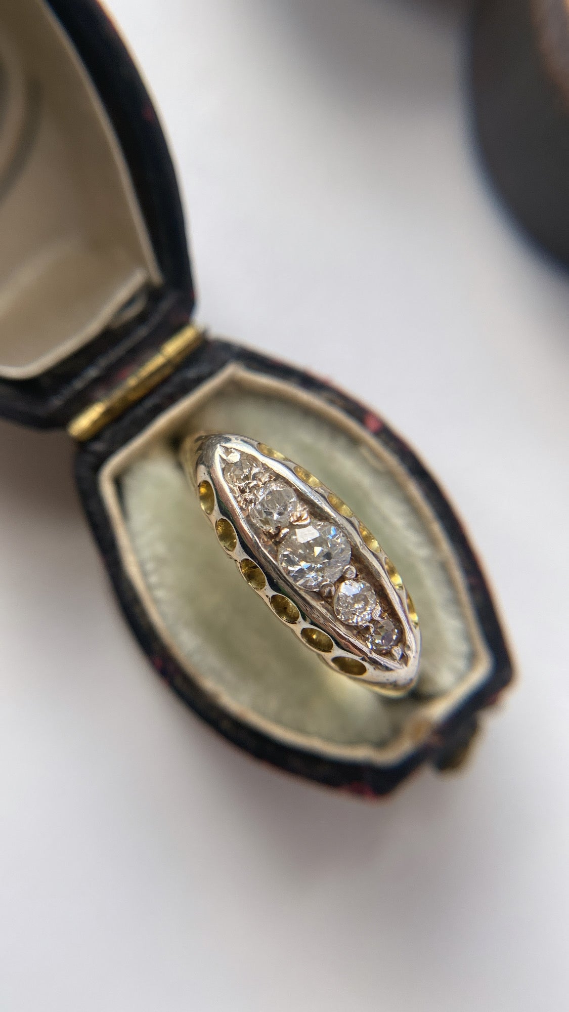 antique diamond boat ring