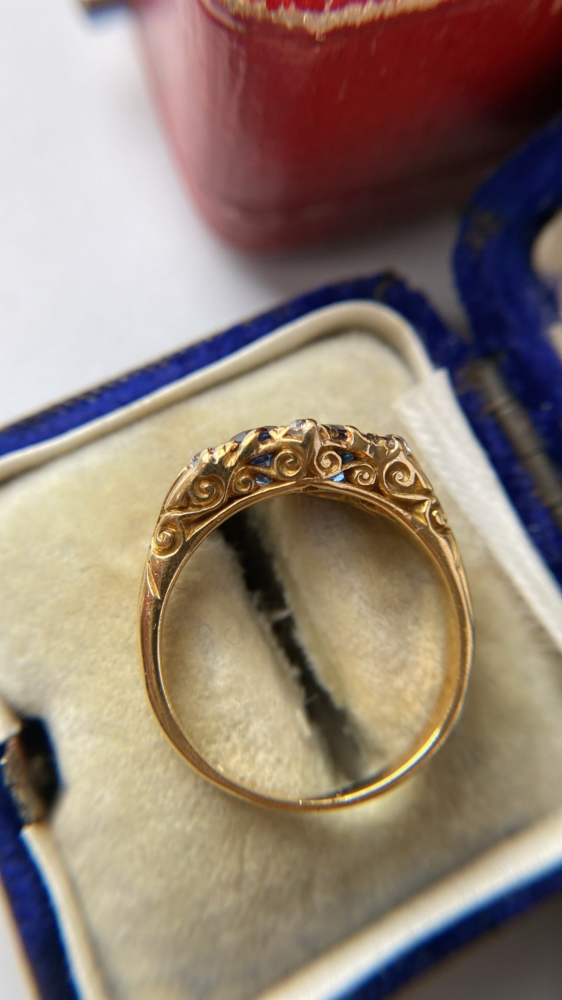 the sapphire and diamond ring