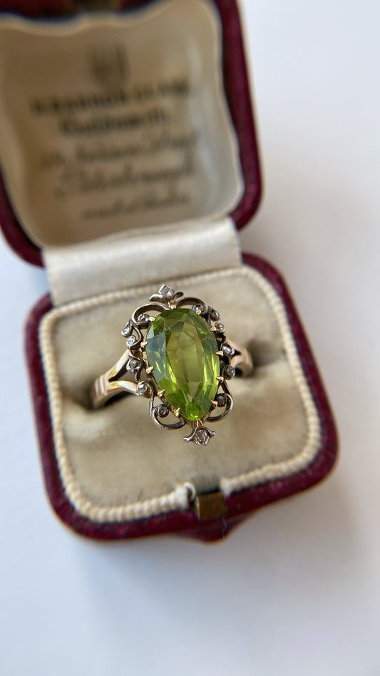 the pear shaped peridot