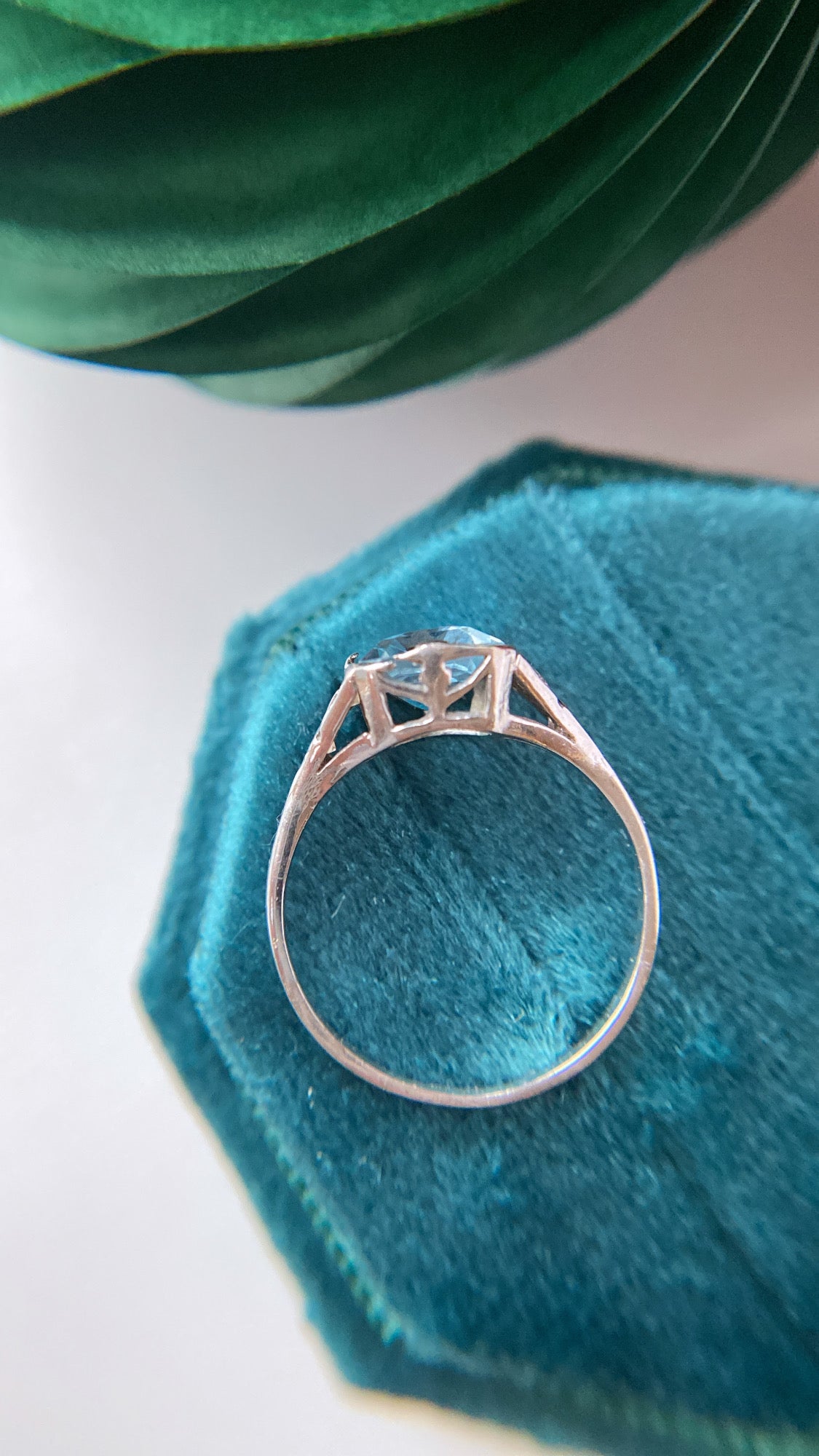 the art deco inspired aquamarine