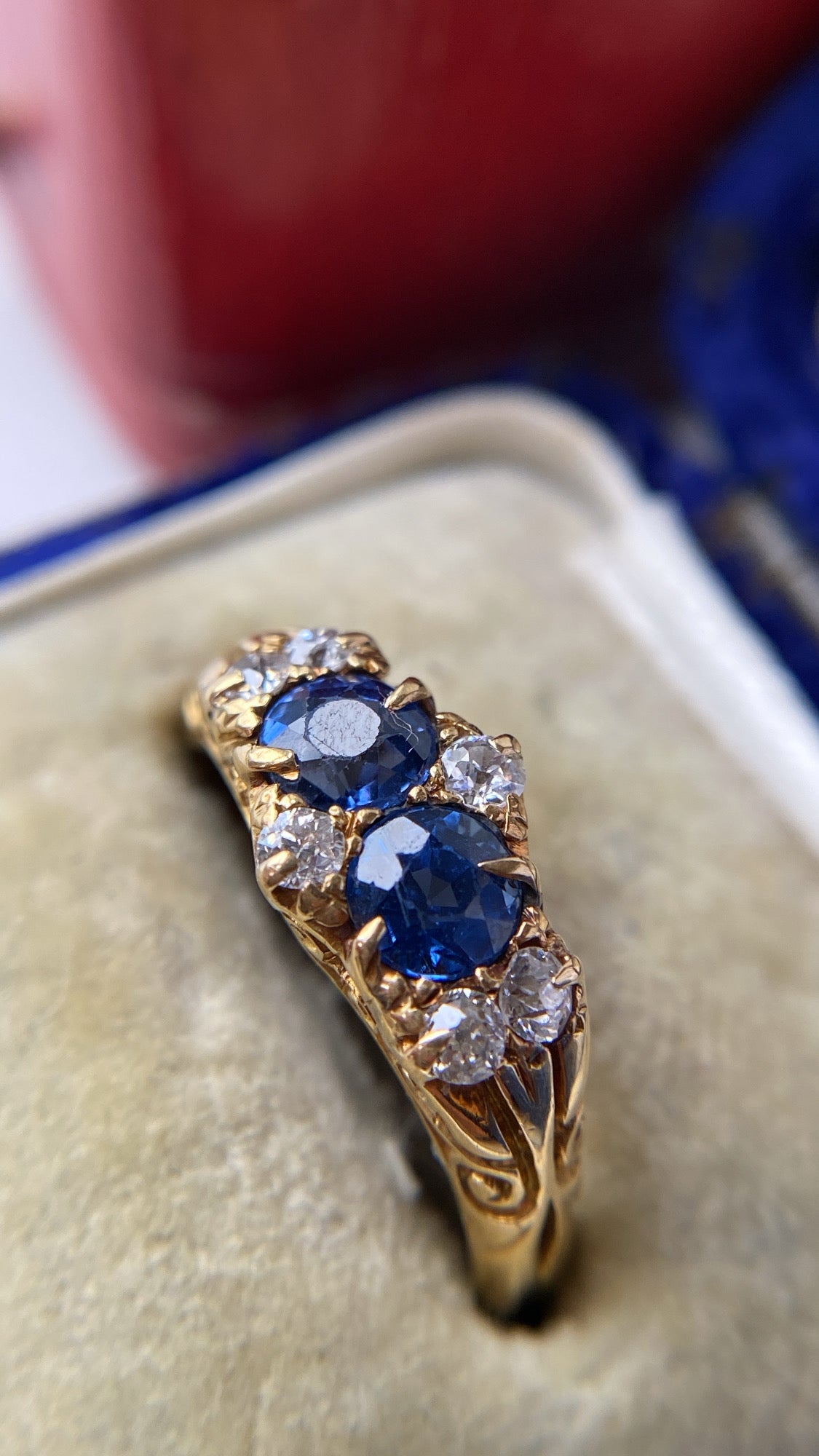 the sapphire and diamond ring