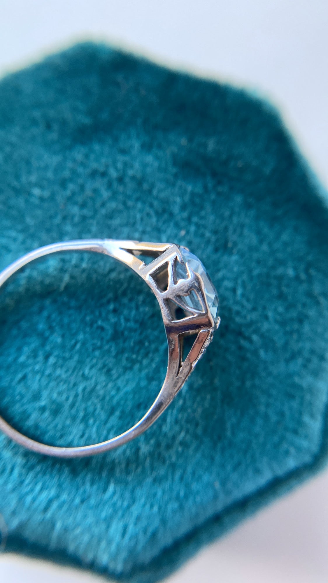 the art deco inspired aquamarine