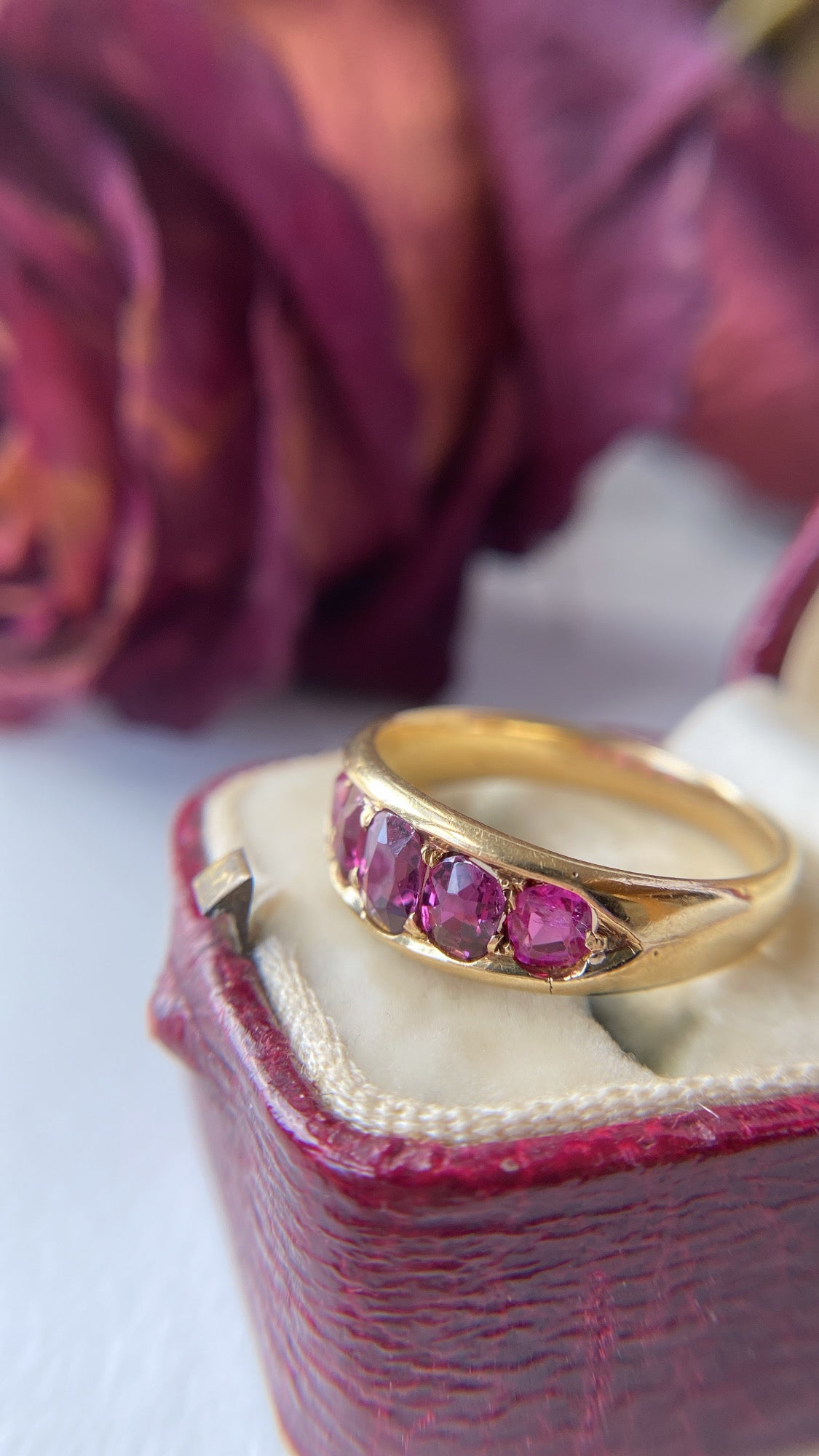 the five stone ruby ring