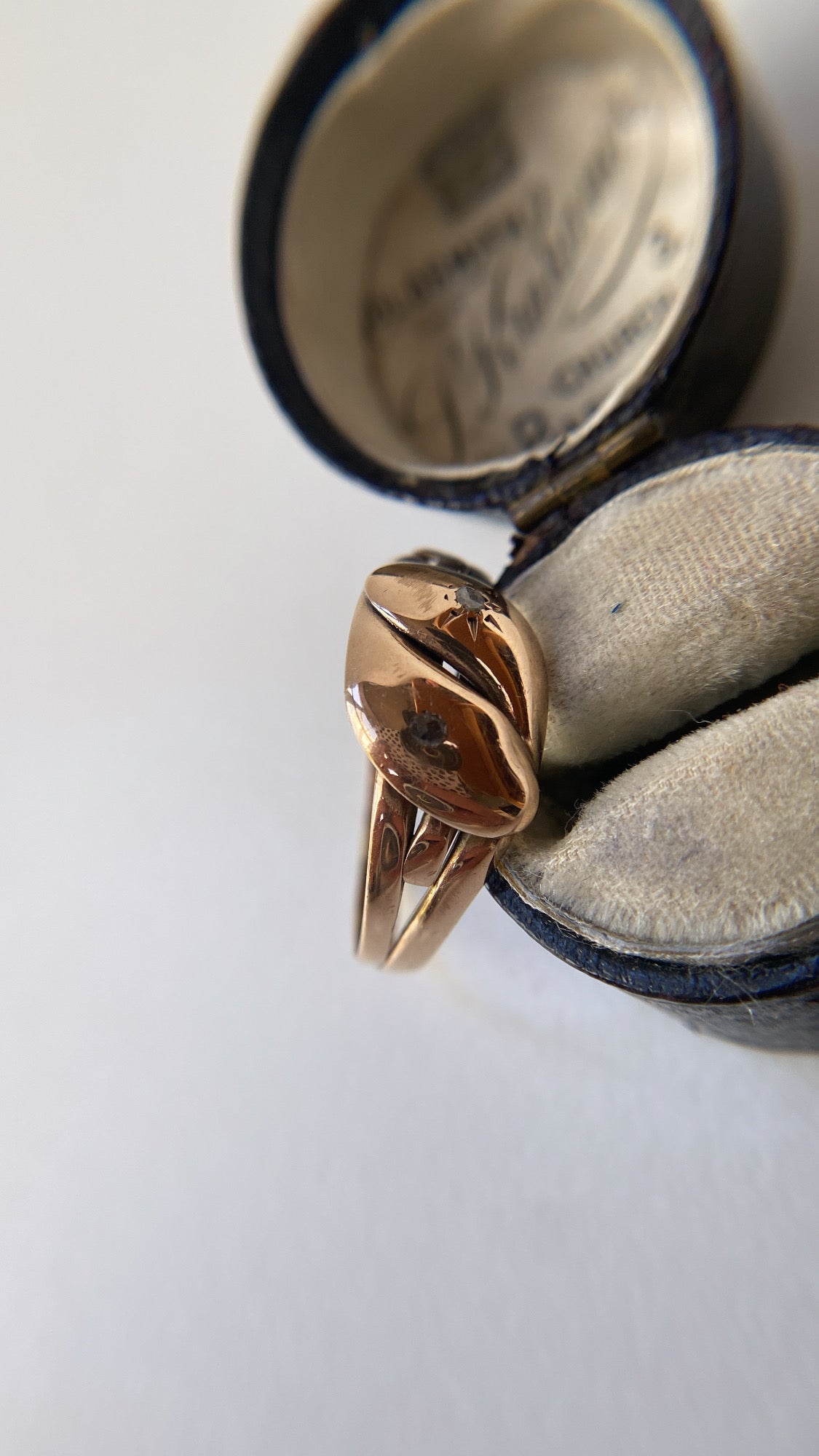 antique double snake ring