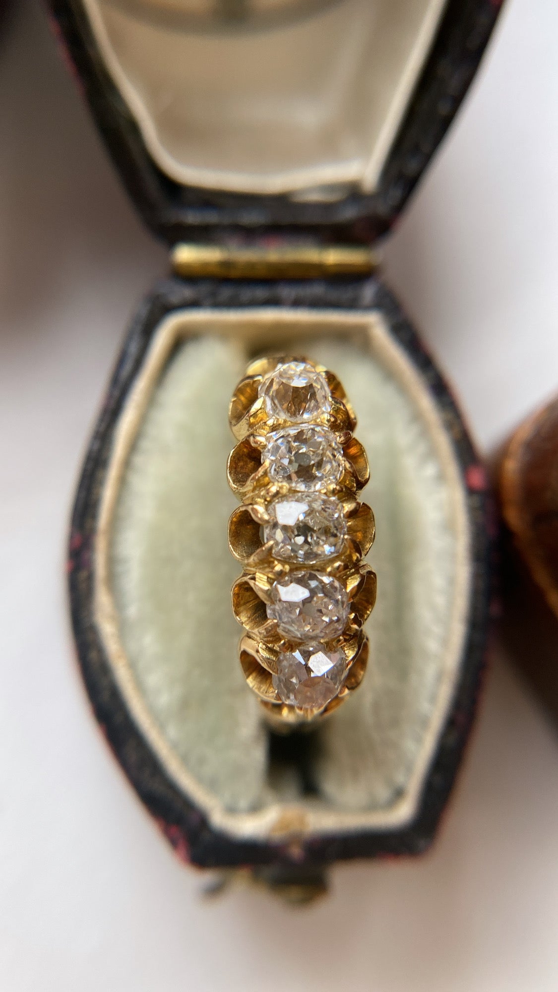 the chunky five stone diamond band