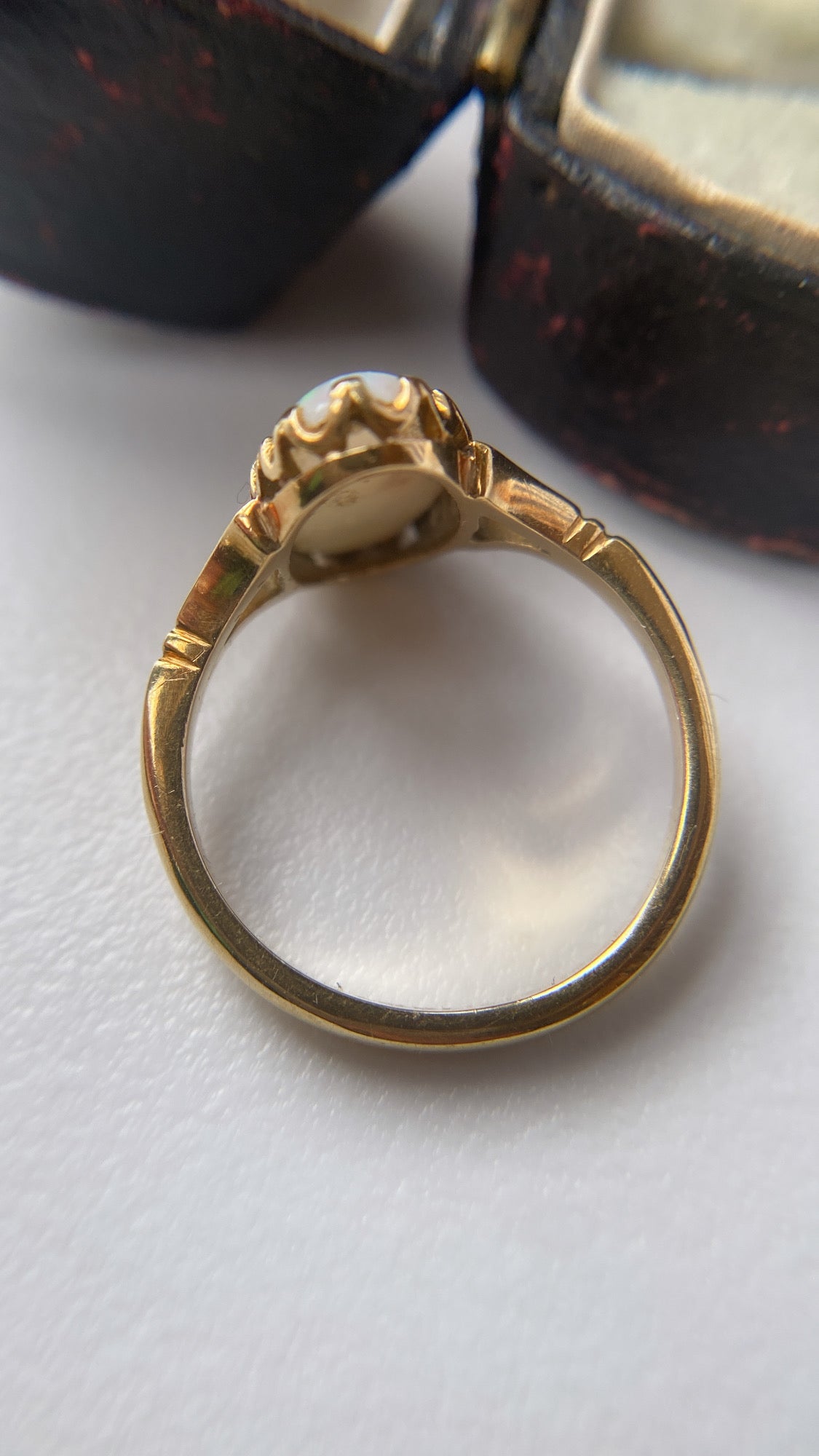 early 20th century opal cabochon ring