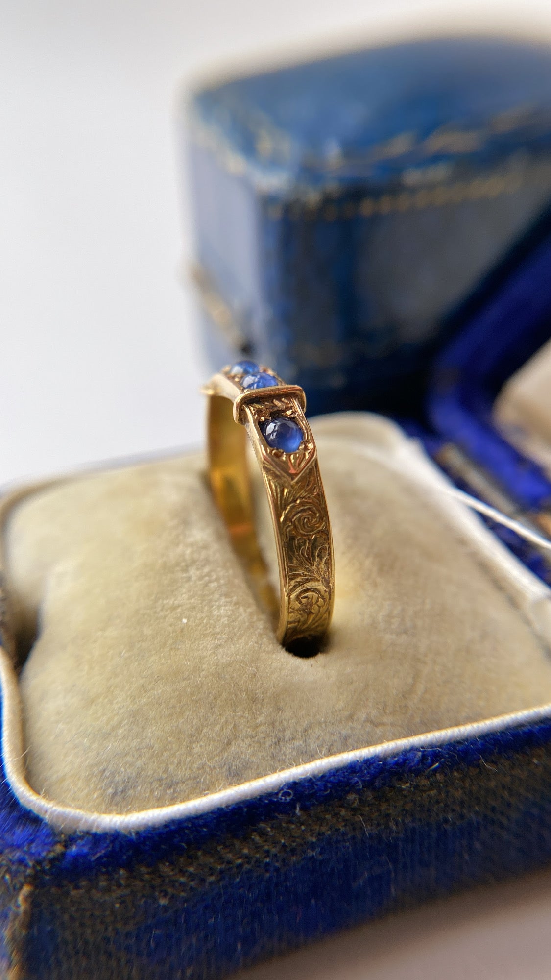 the sapphire buckle ring
