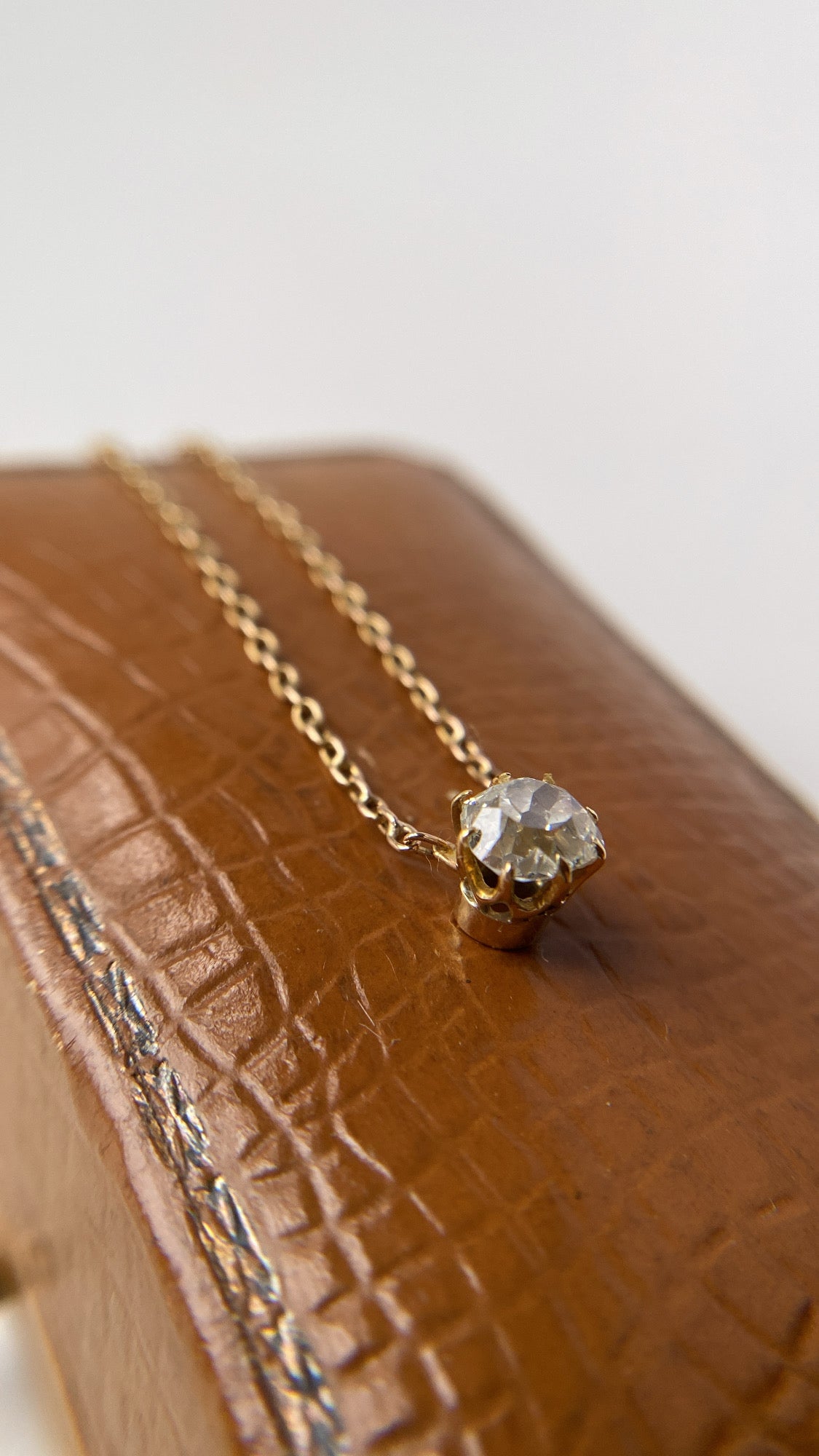 .50ct old mine cut diamond necklace