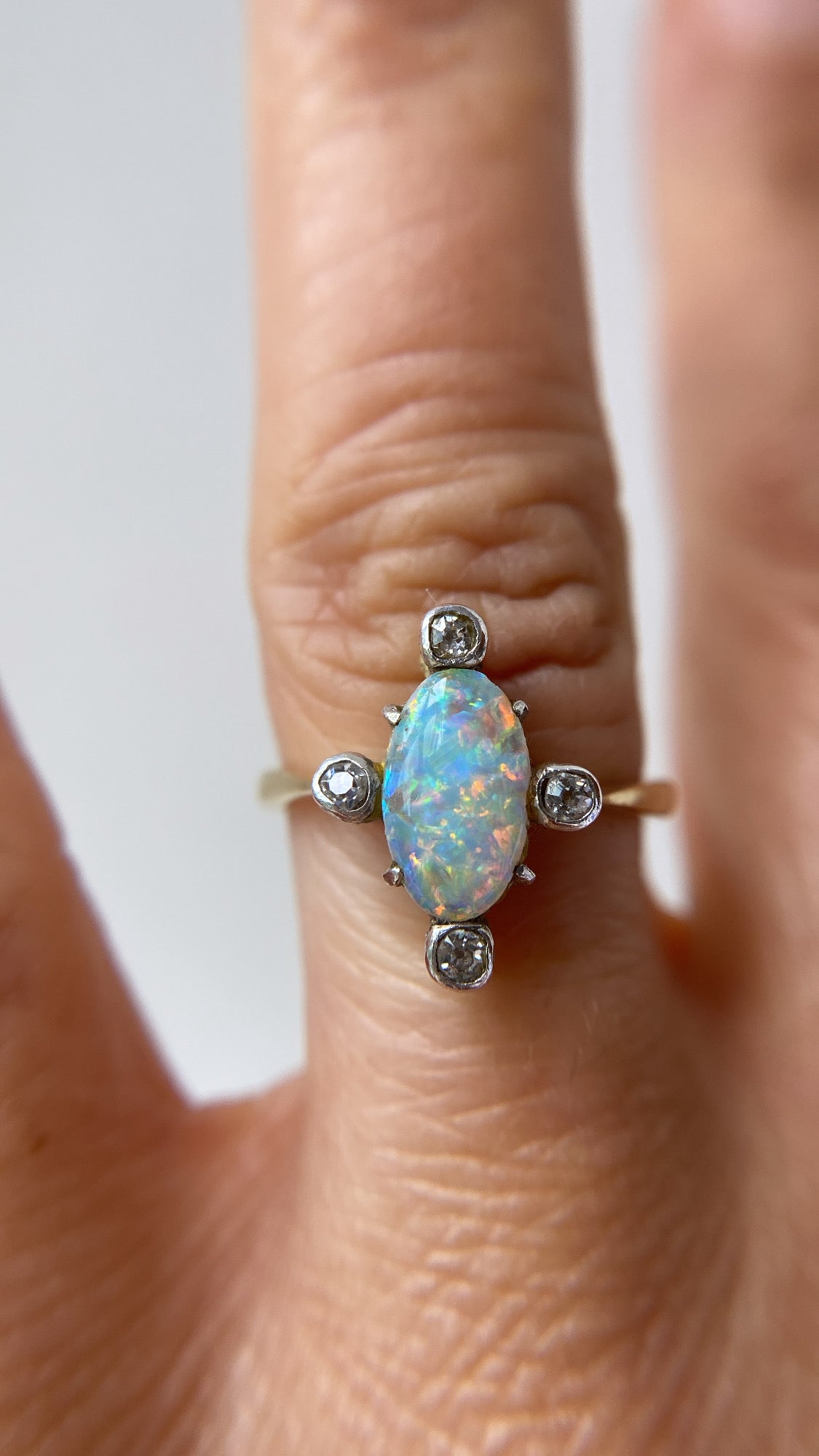 the rainbow opal ring