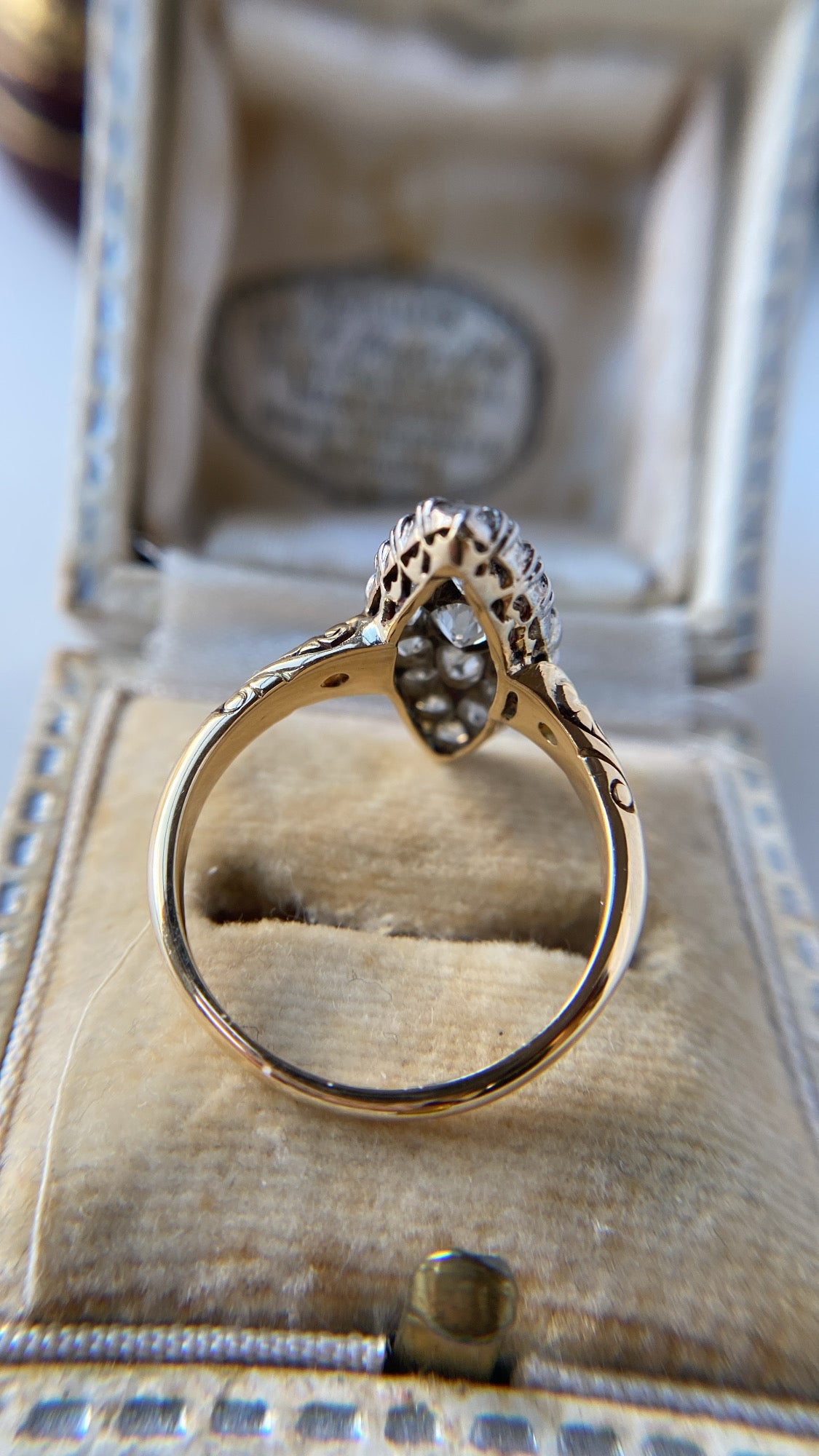 the old mine cut diamond navette