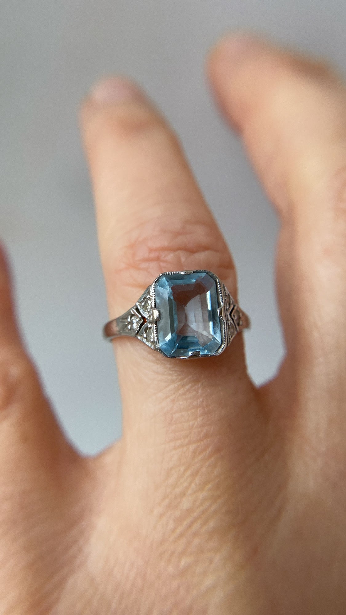 the art deco inspired aquamarine