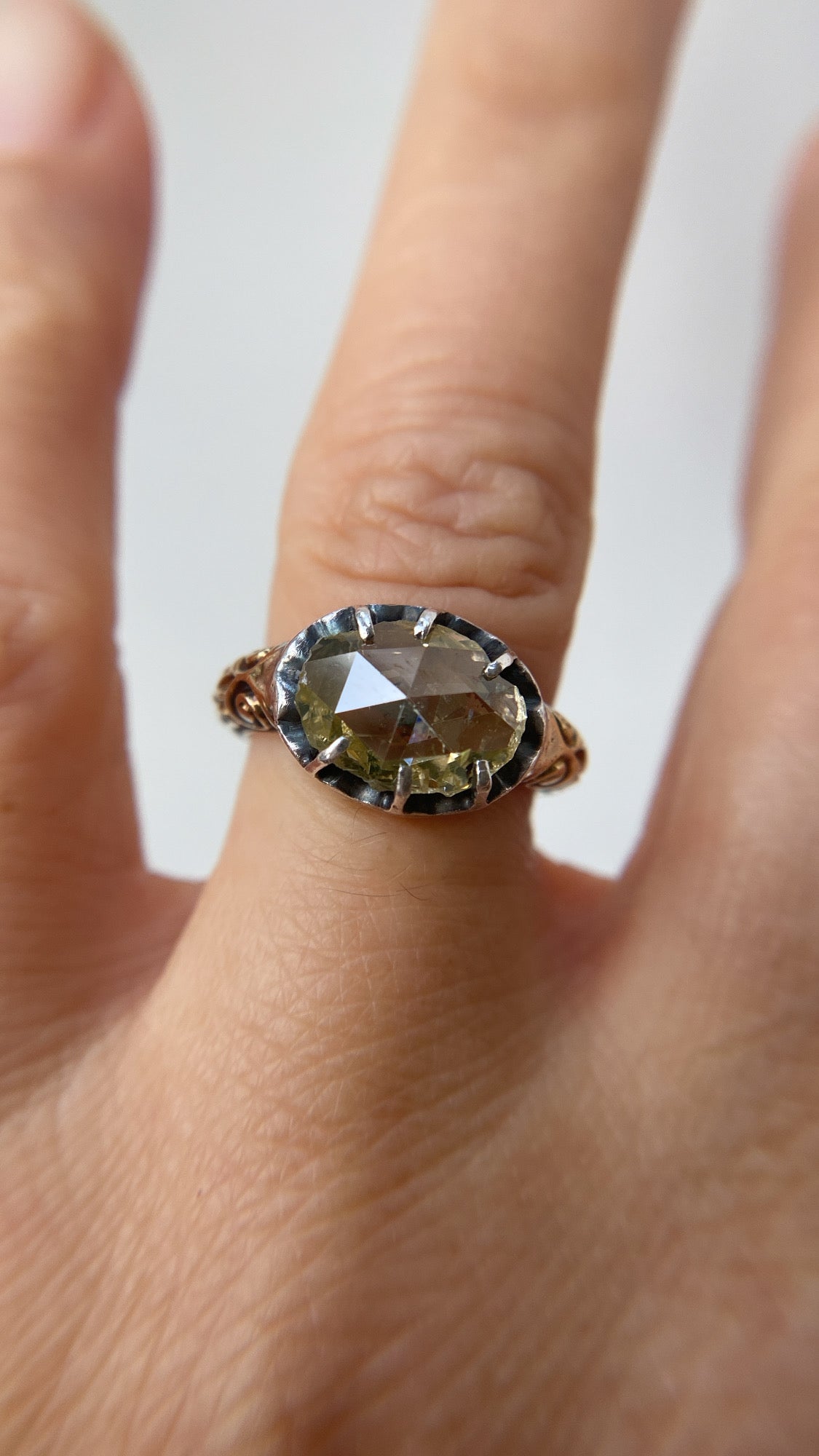 antique Dutch rosecut diamond ring