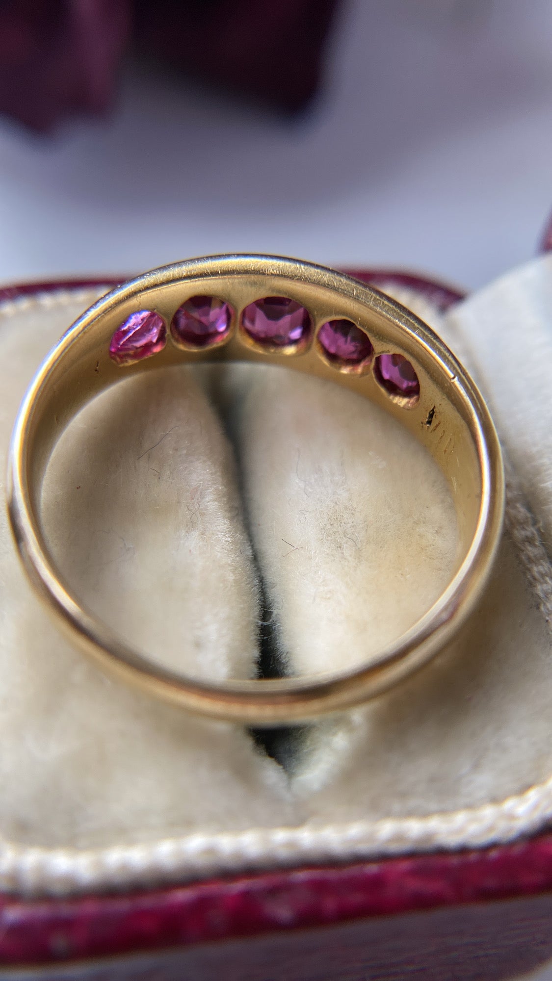 the five stone ruby ring