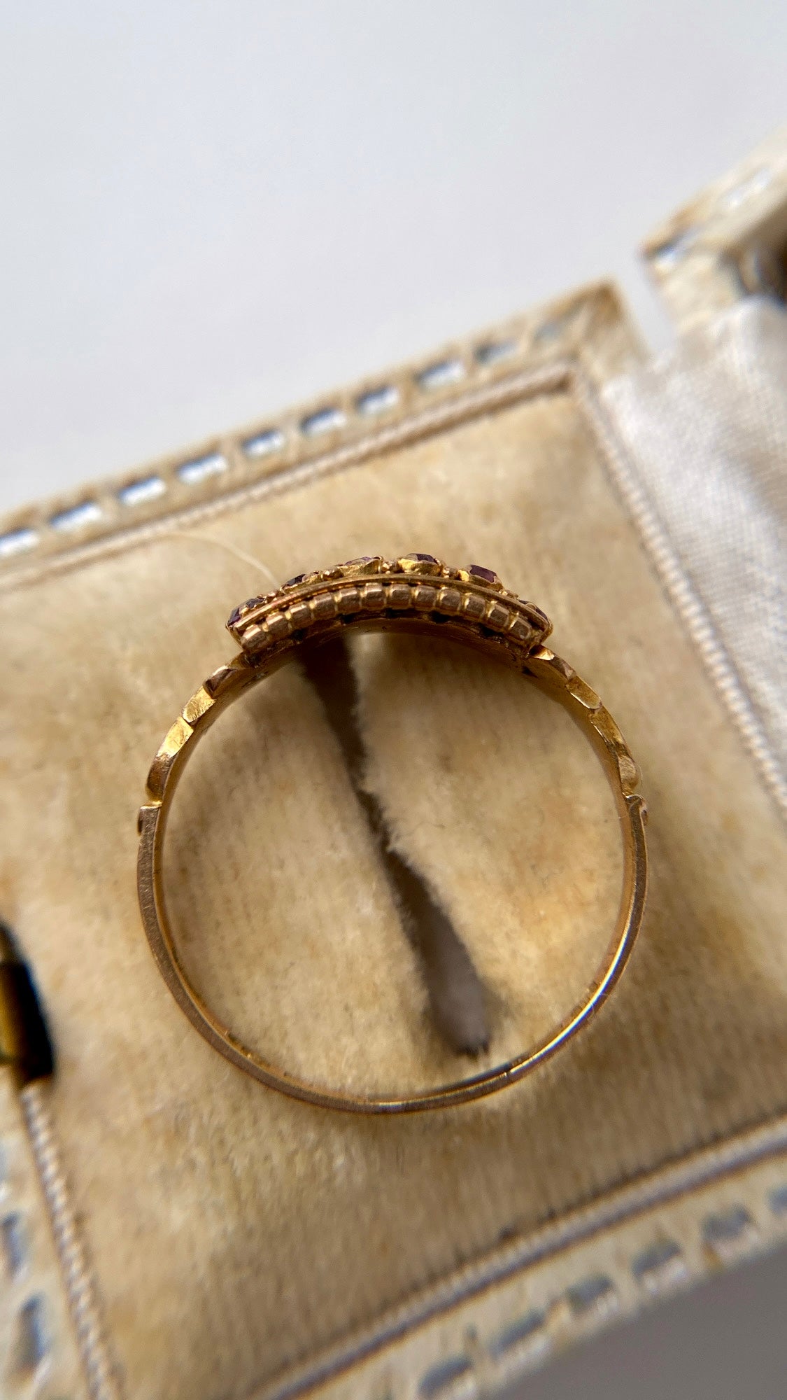 two row ruby and pearl band