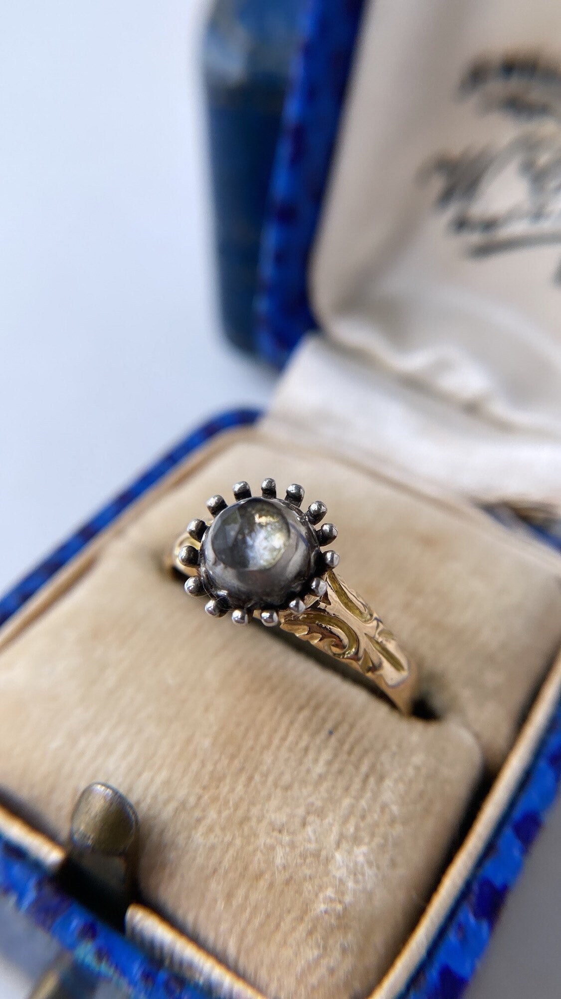 antique rosecut diamond solitaire