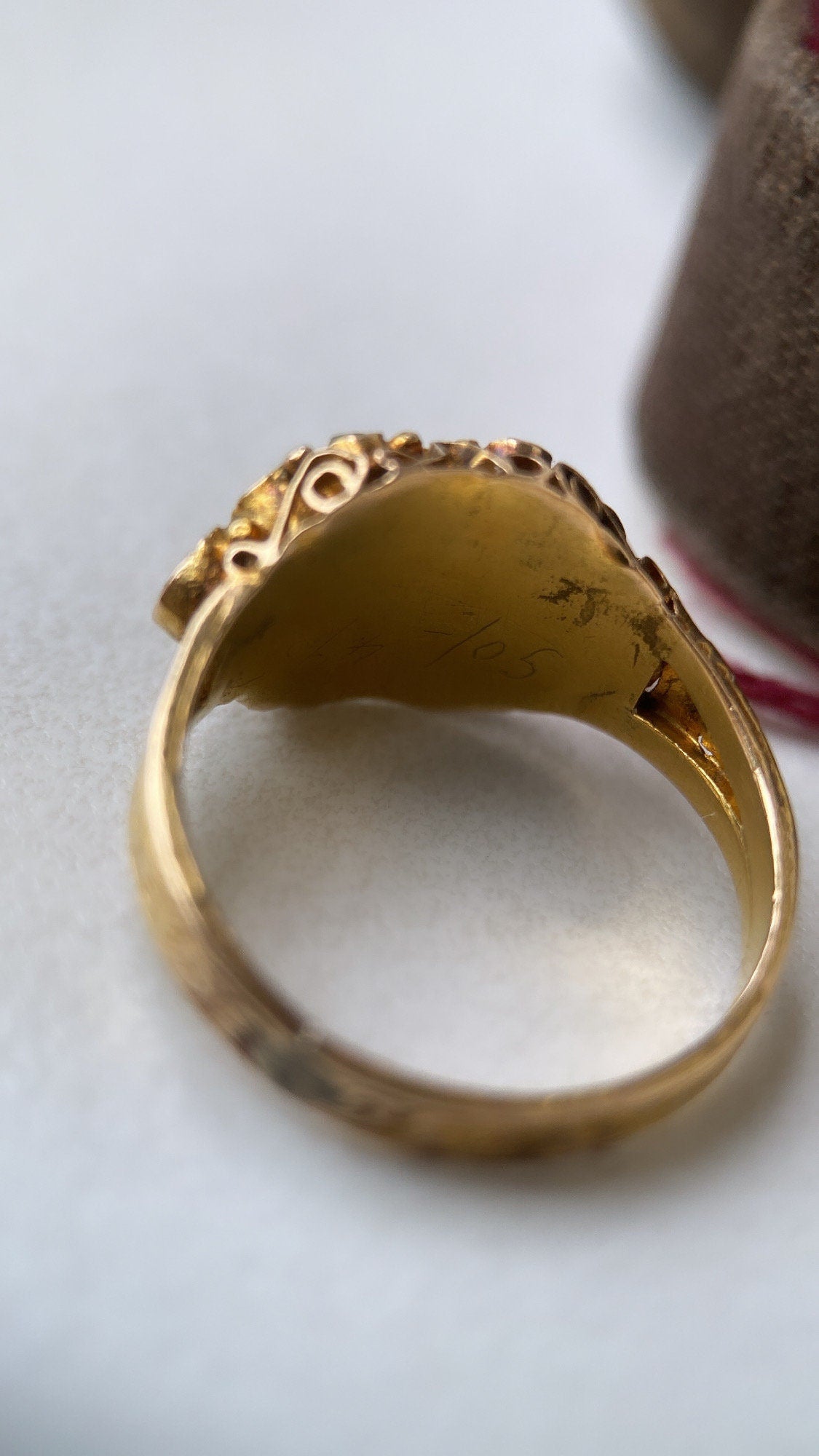 victorian garnet, emerald paste and chrysoberyl ring