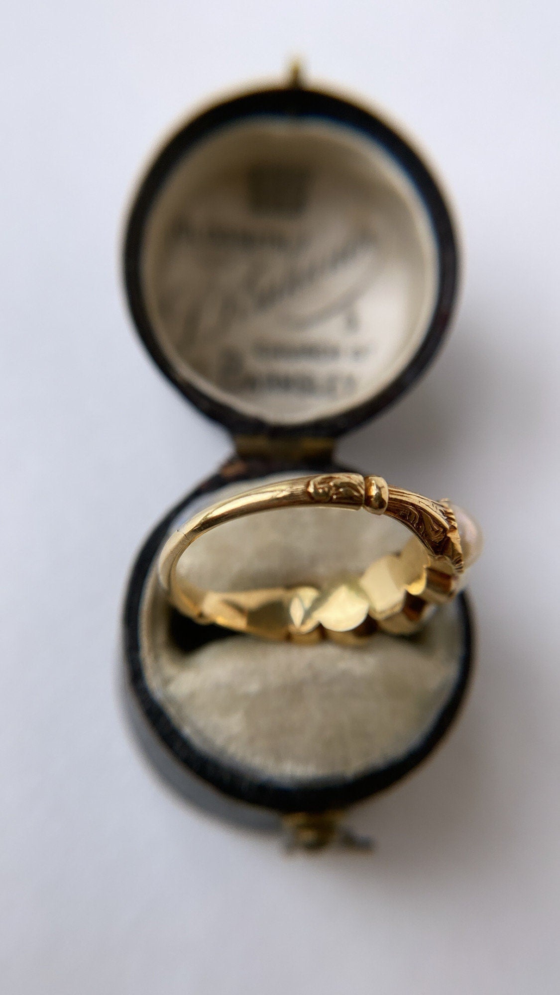antique georgian pearl half hoop