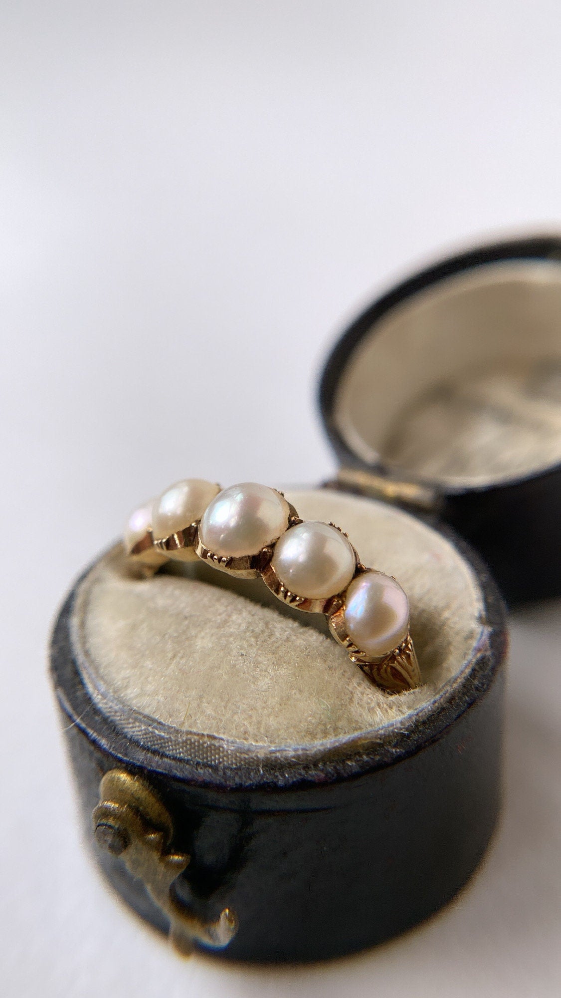 antique georgian pearl half hoop